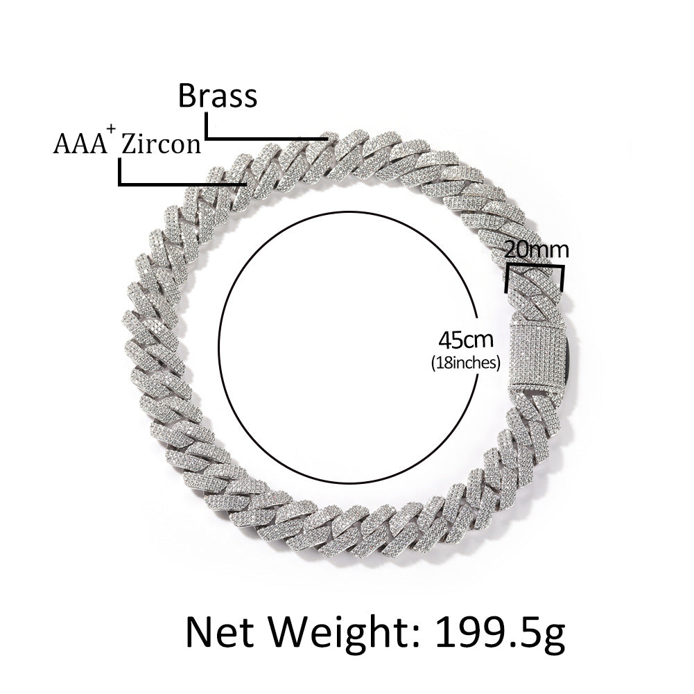 Men's Link Chain Hip Hop Rap Inlaid Zircon Light Luxury Bracelet