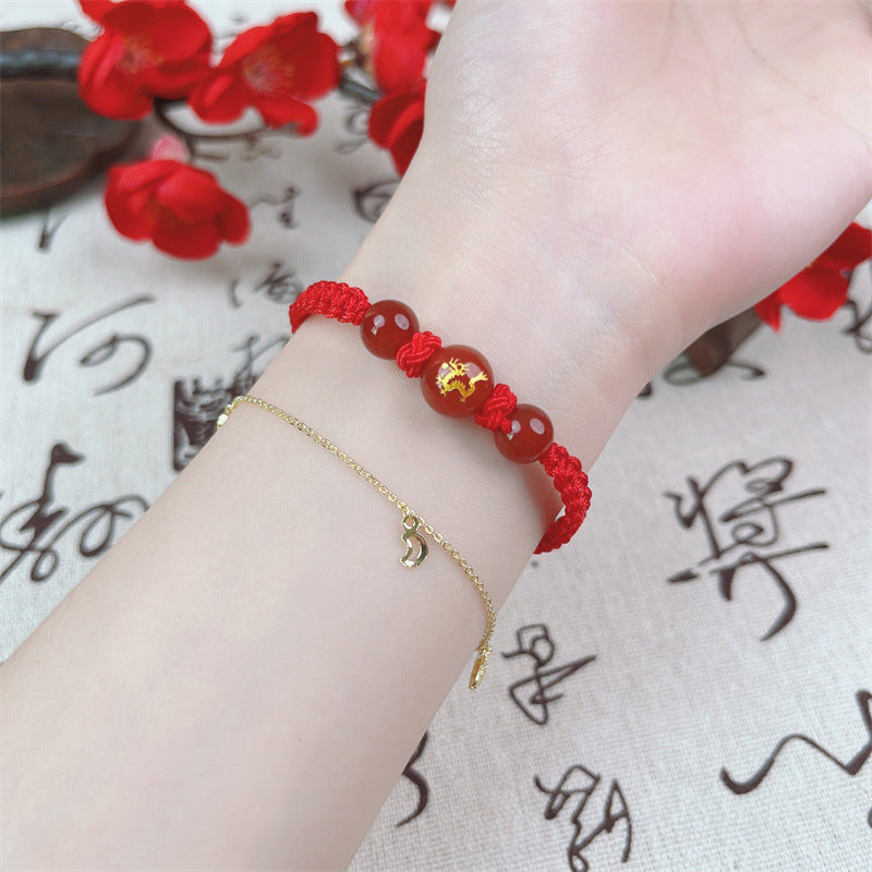 Horse Zodiac Red Rope Anniversary Year Carrying Strap Rabbit Rat Bracelet