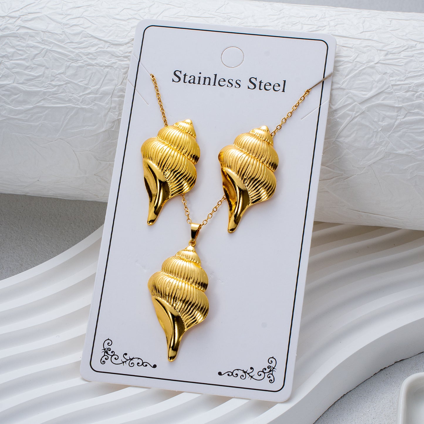 Fashion Personality Stainless Steel Light Luxury Jewelry Set