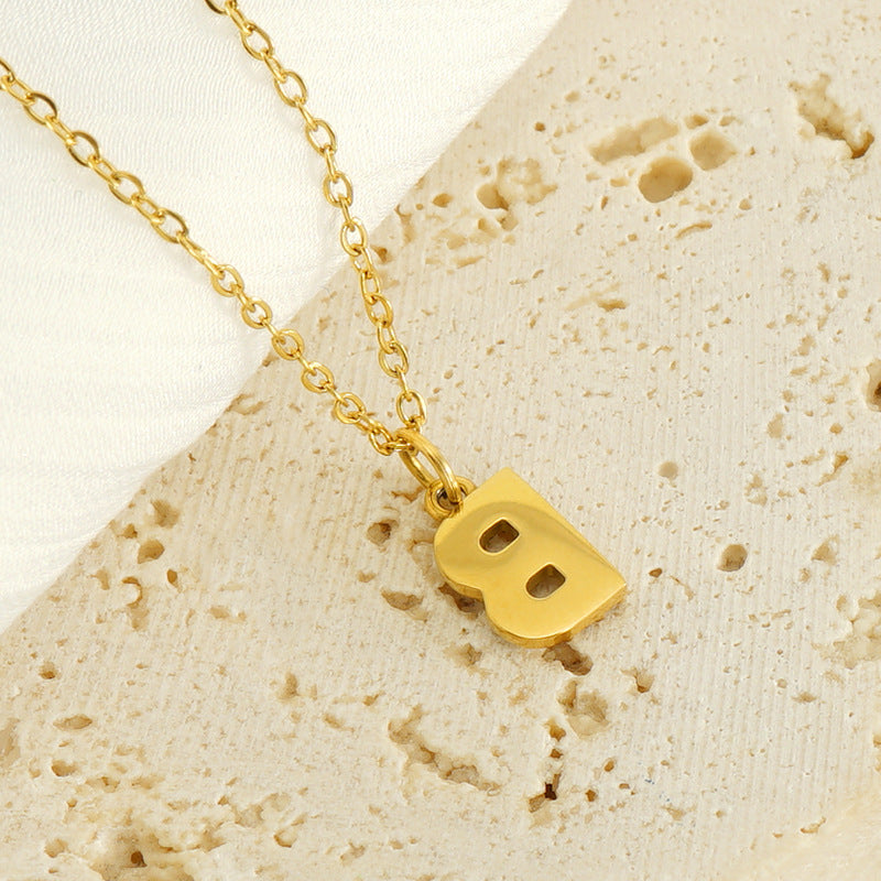 Women's Diamond Small Letter Simple Clavicle Chain Necklaces