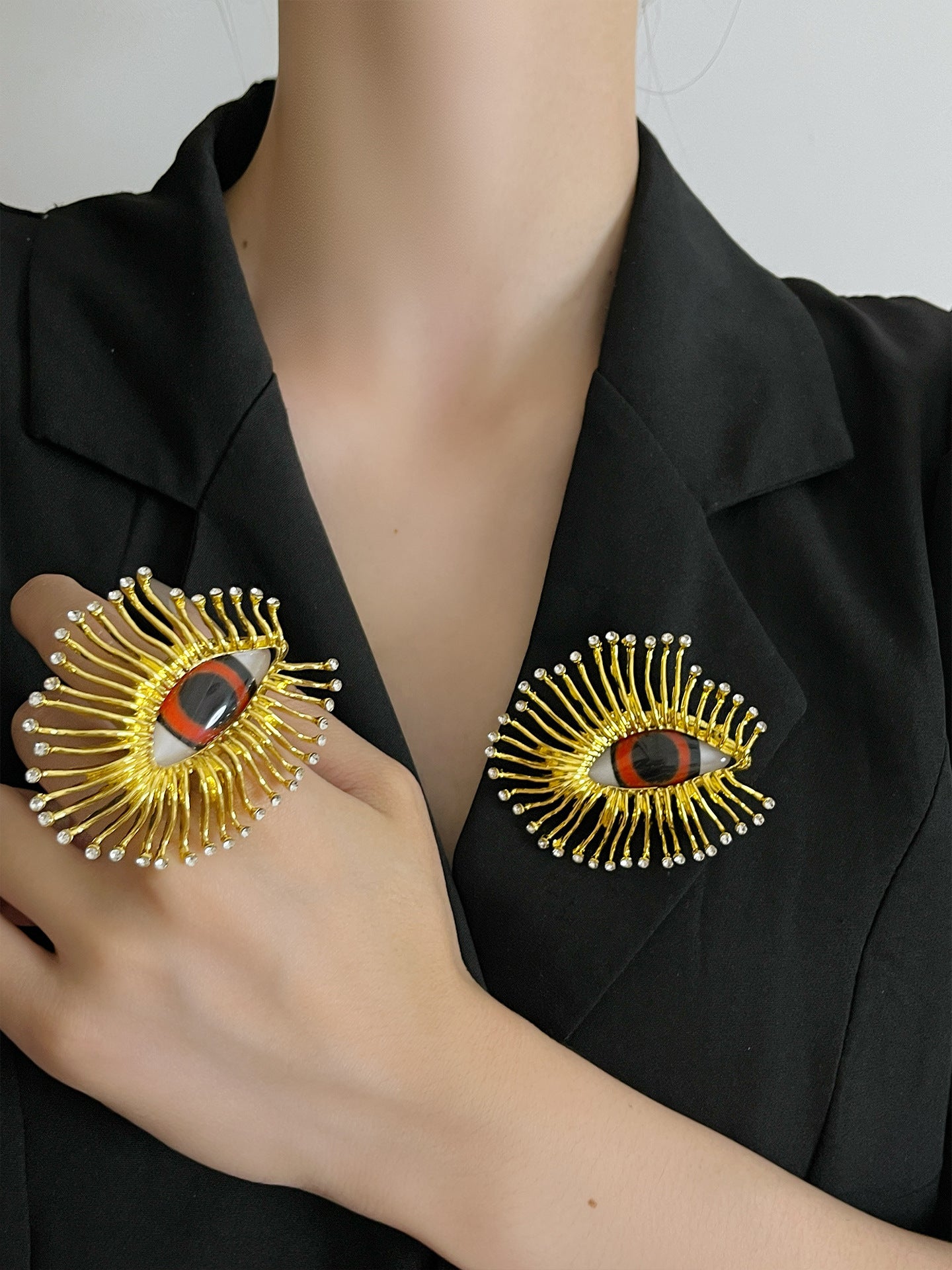 Devil's Eye Female Niche High-grade Light Luxury Retro Rings