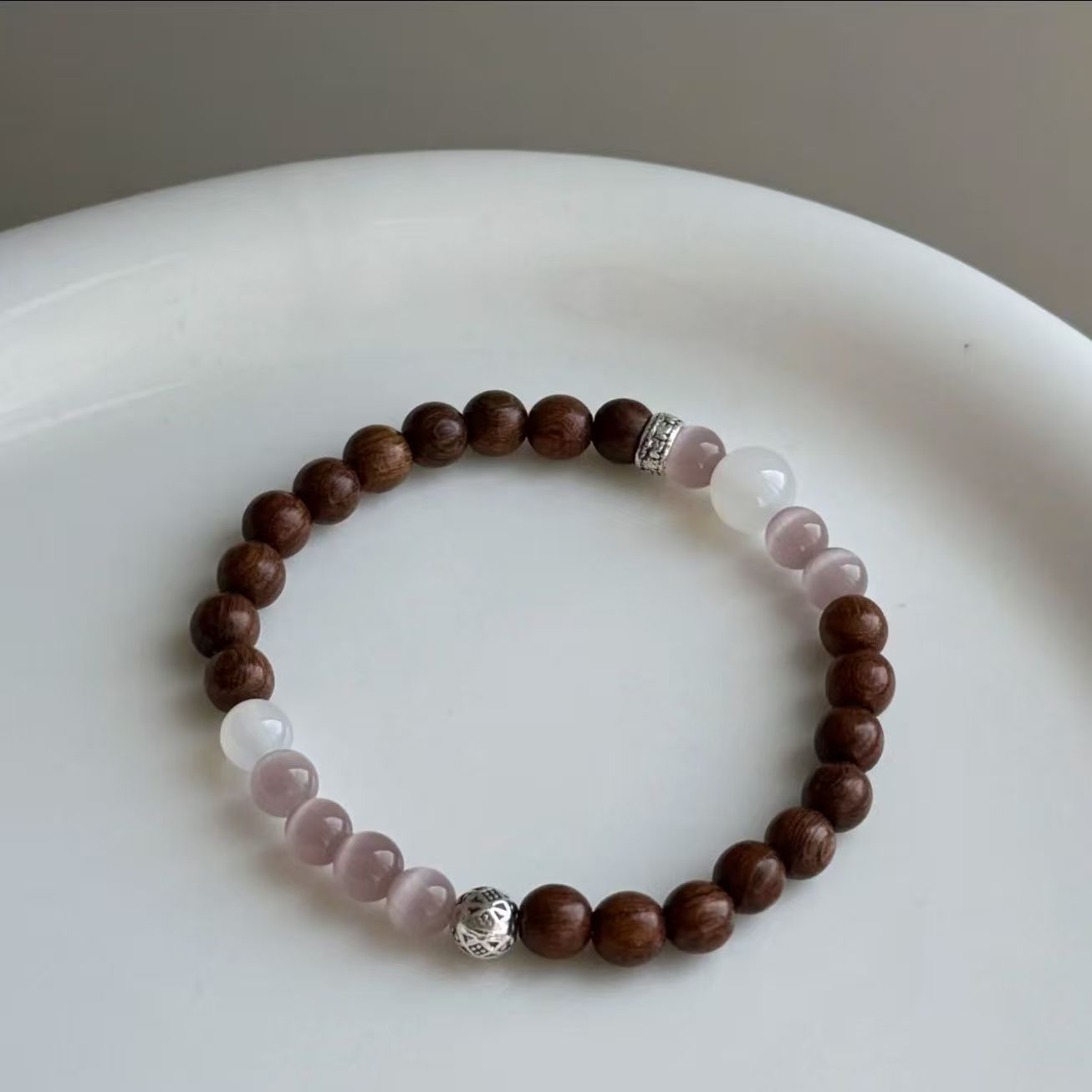 Niche Cold Door Pink Crystal Cat's Bracelet