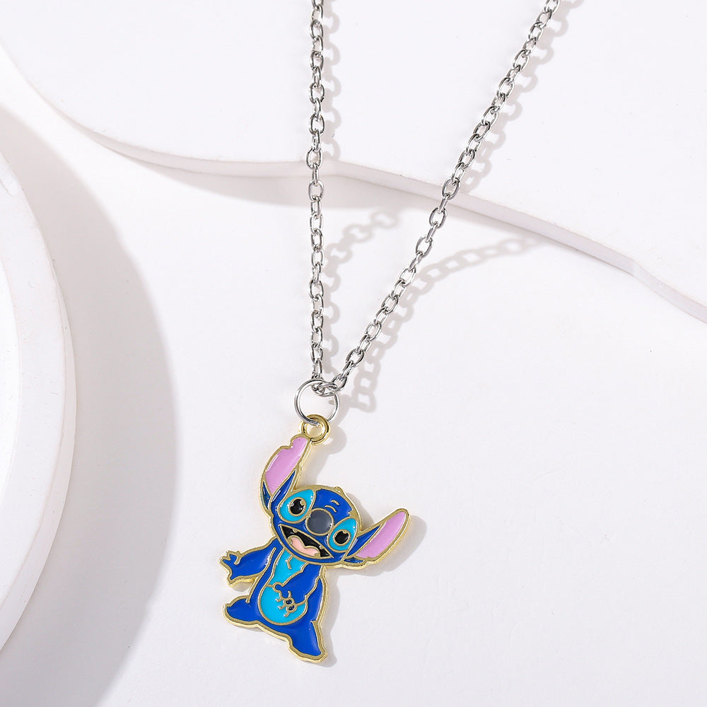 Children's Animation Stitch Doll Monster Personalized Cute Necklaces