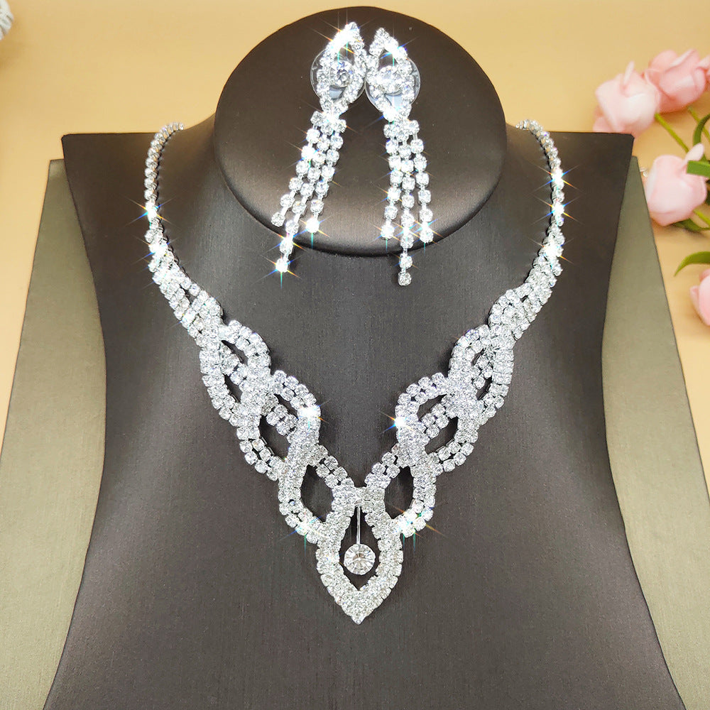 Women's Wedding Dress Bride Hollow Full Diamond Rings