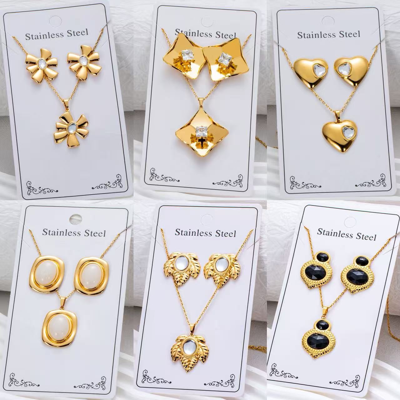 Stainless Steel Light Luxury High-grade Trendy Jewelry Set