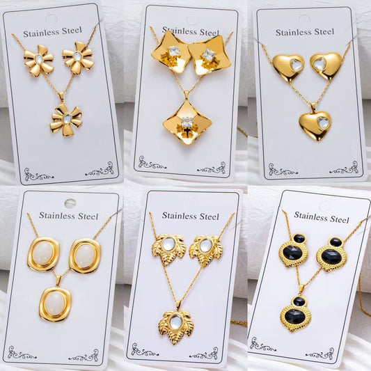 Stainless Steel Light Luxury High-grade Trendy Jewelry Set