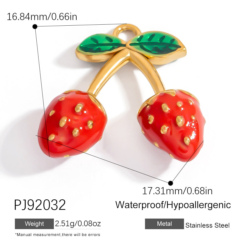 Mini Fruit Cartoon Pastoral Style Three-dimensional Jewelry Accessories