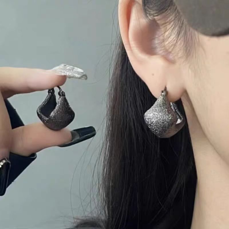 Dopamine Flower Suitable Small Female Purple Pink Earrings