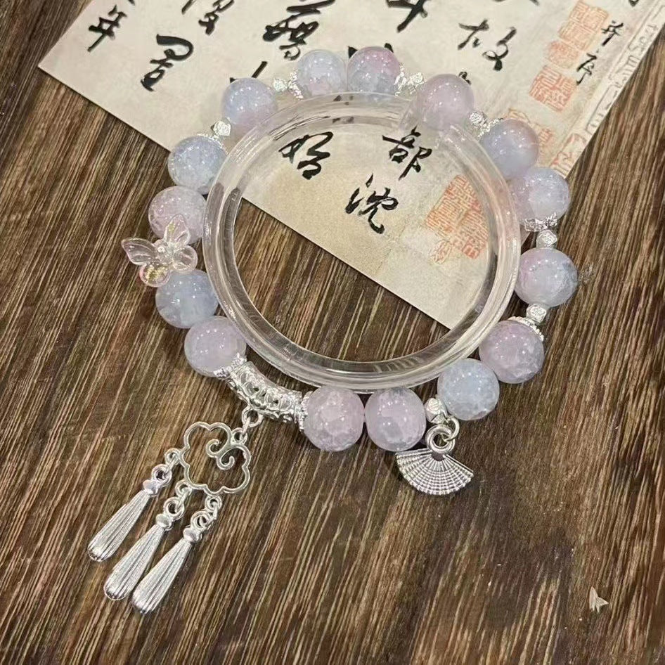 Tomb Robbery Notes Impression Colored Glaze Floral Bracelets