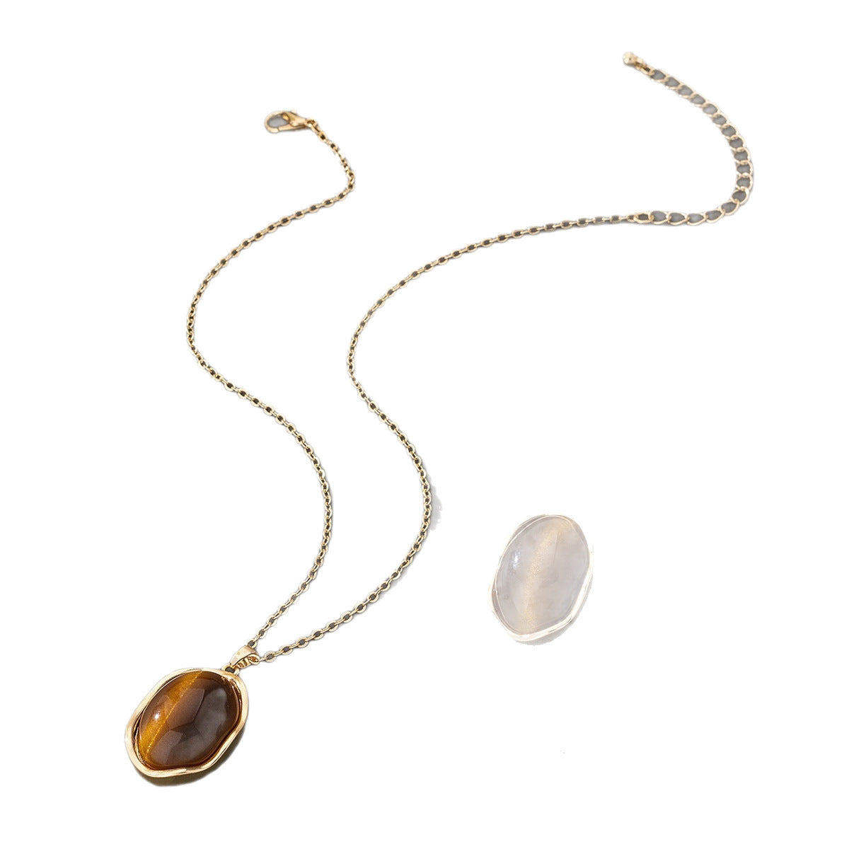 Women's Luxury Tigereye Suit High-grade Clavicle Chain Jewelry Set