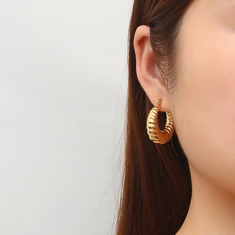 Women's & Men's Design Sense Niche Unique Style Trendy Essential Stainless Earrings