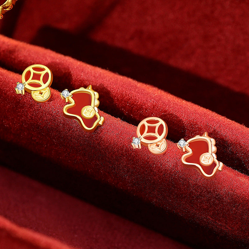 Sterling Sier National Fashion Chinese Zodiac Earrings