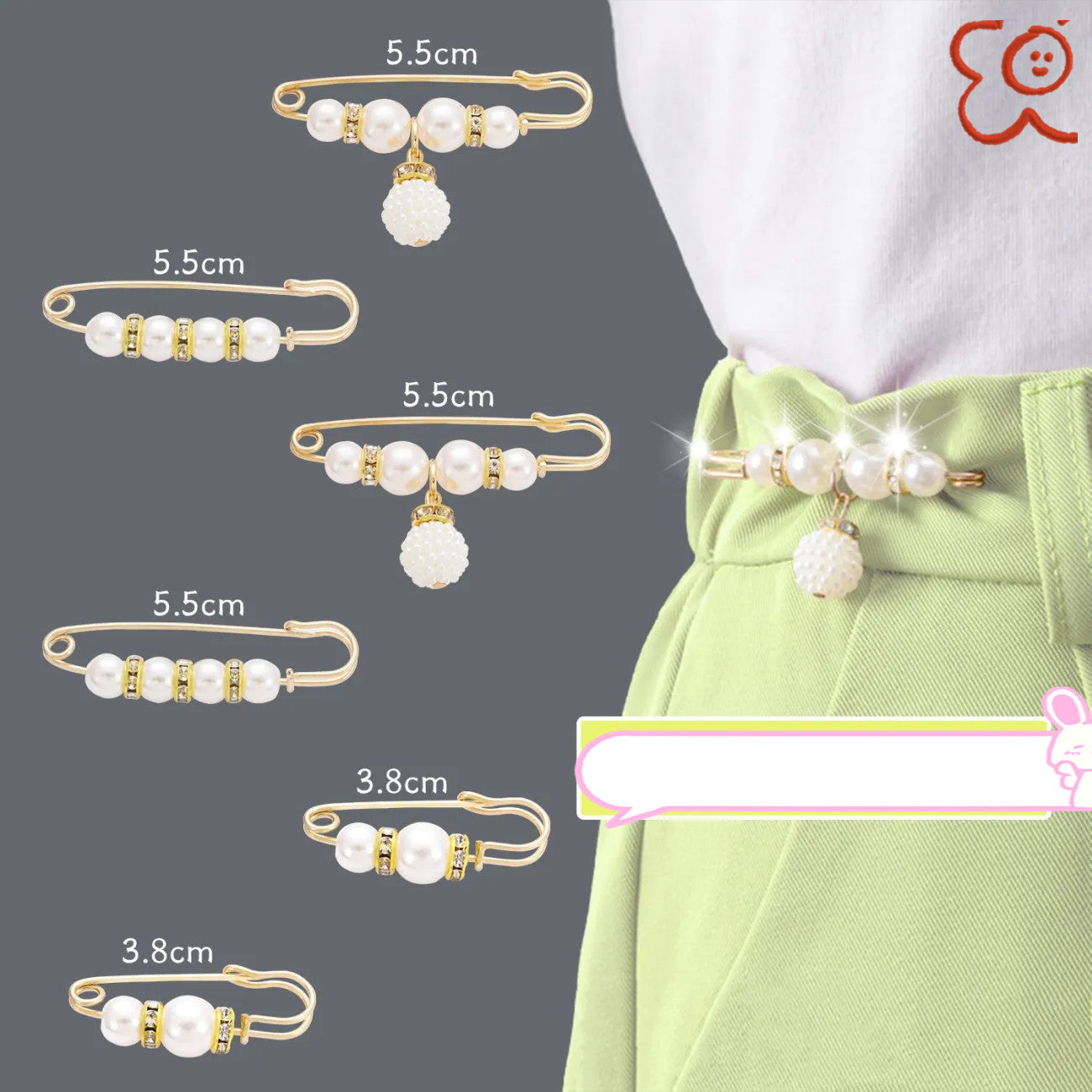 Fixed Clothes Clip Slimming Artifact Brooch Brooches