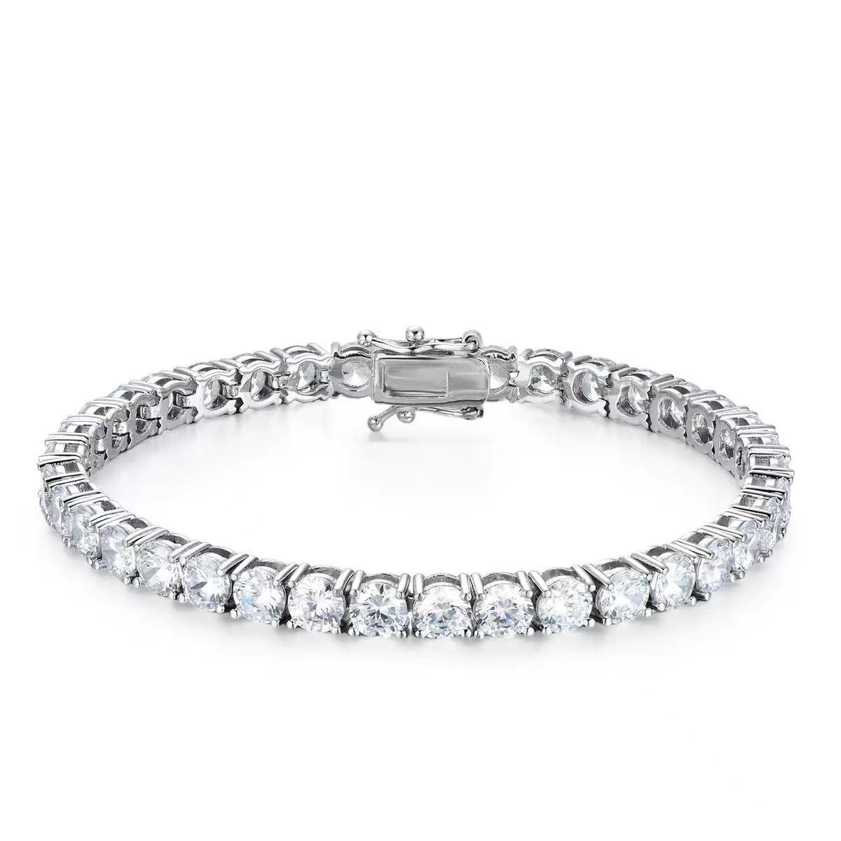 Women's & Men's Drill Hip Hop Tennis Chain Light Bracelets