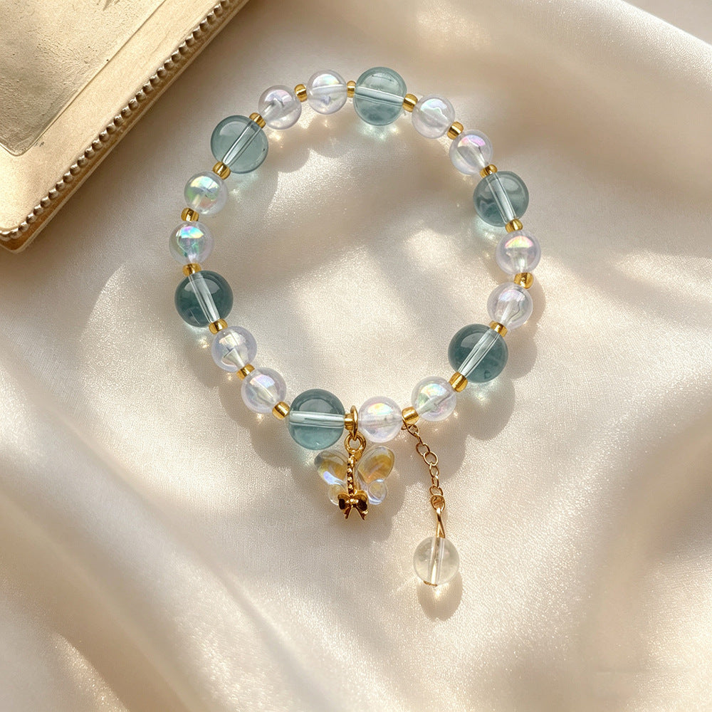 Glass Female Fresh Butterfly Cultural Creative Bracelet