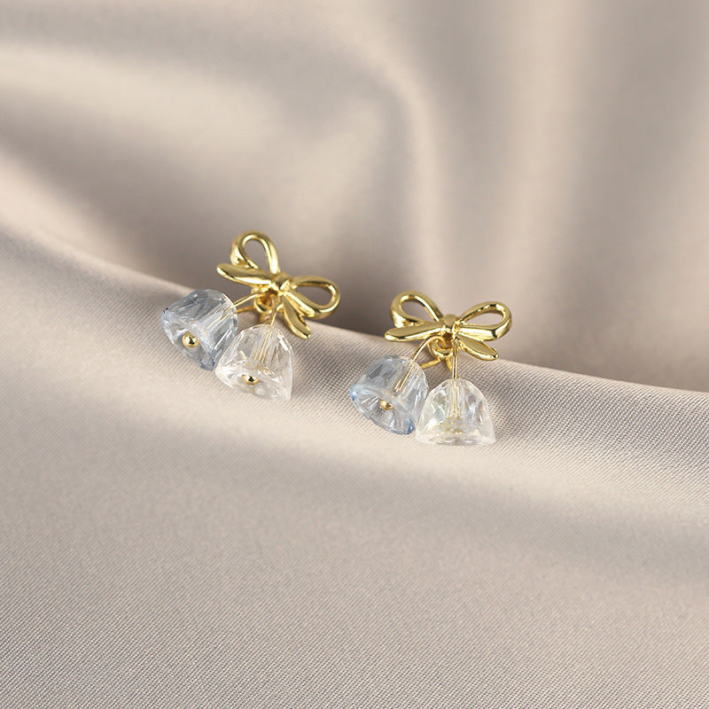 Inlaid Zircon Flower Elegant High-grade Pearl Earrings