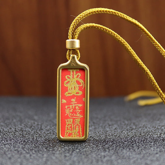 Mini Titanium Steel Hand Painted Golden Outline Small Necklaces