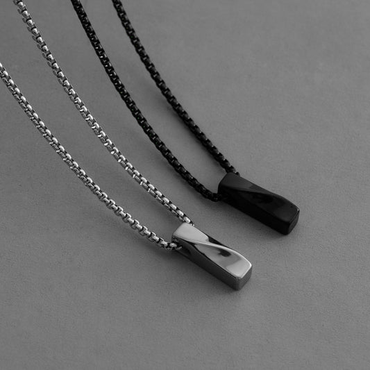 Men's Stainless Steel Long Geometric Mobius Fashion Necklaces