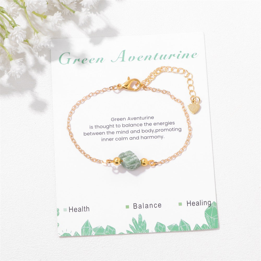 Natural Irregular Rough Stone Beads Chain Bridesmaid Proposal Bracelet