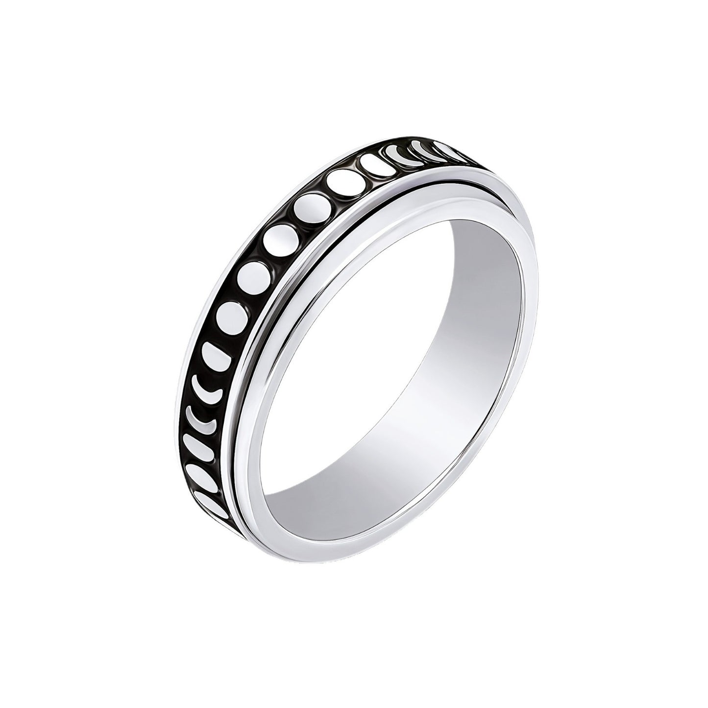 Men's Rotatable Decompression Chain Titanium Steel Star Rings