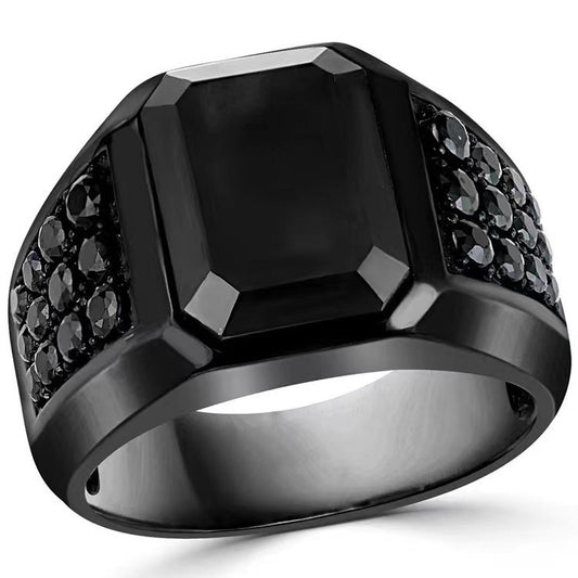 Men's Black Matte Classic Fashion Wedding Ring
