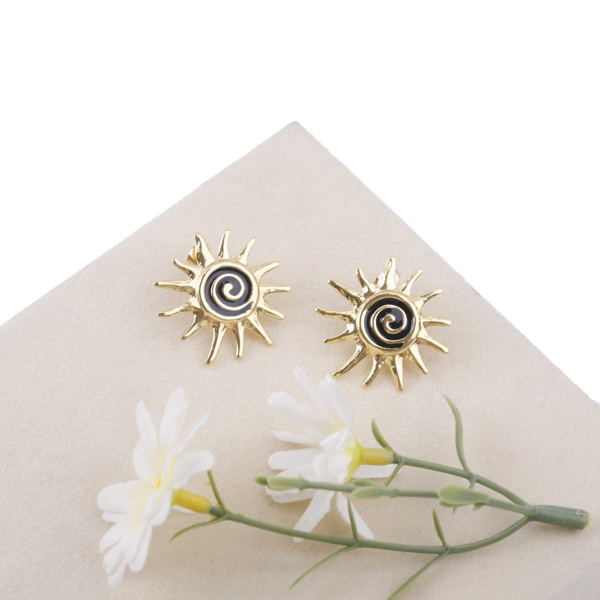 Fresh Sweet Style Apollo Stainless Steel Stud Earrings
