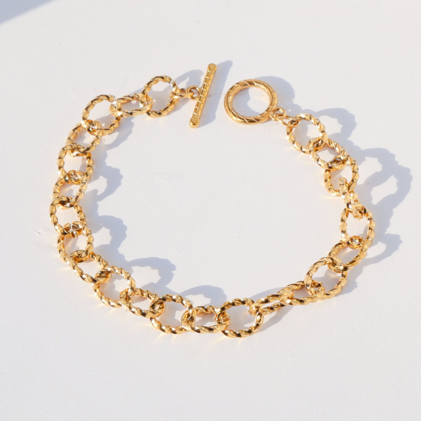 Fashion Personalized Stainless Steel Chain Button Bracelets