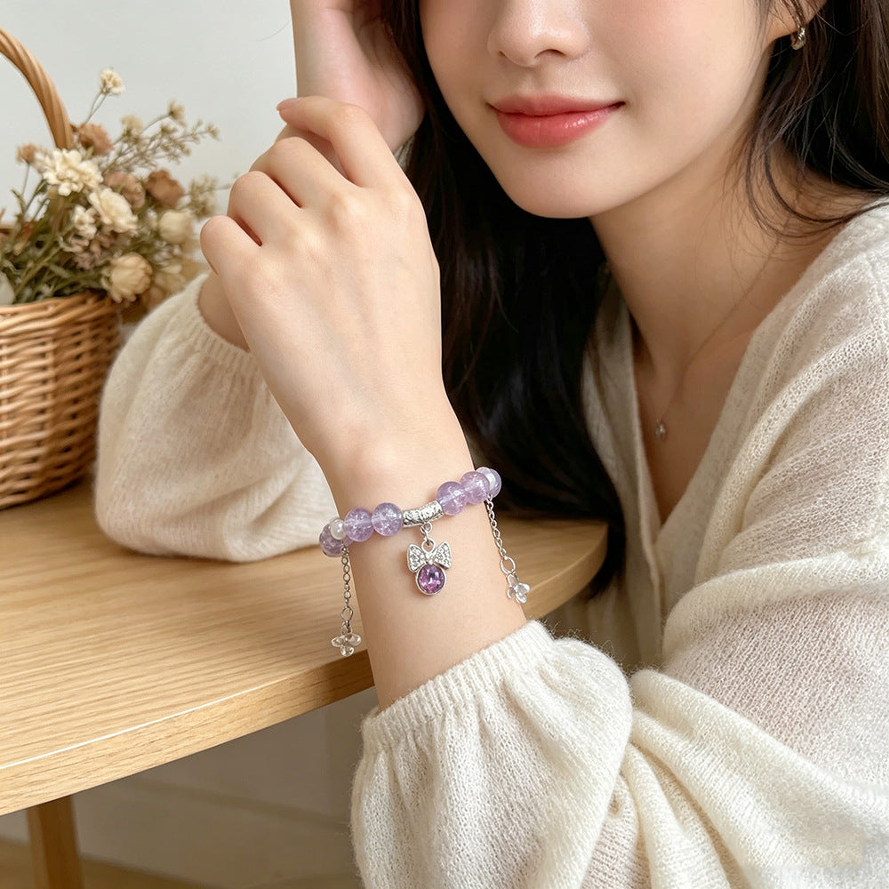 Glass Female Crystal Bow Cultural Creative Scenic Spot Bracelets