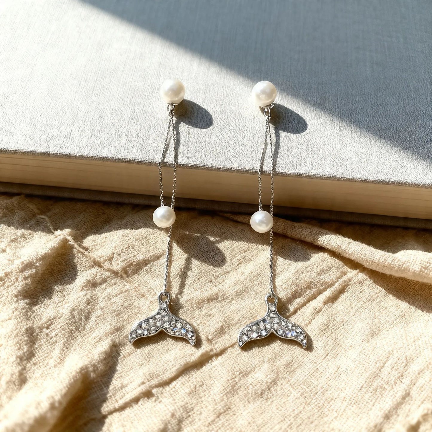 Women's Sweet Elegant Fishtail Pearl Tassel Fashionable High-grade Earrings