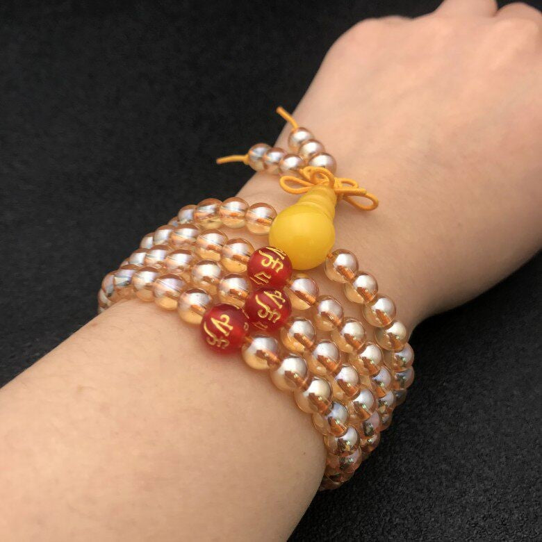 Glass Bead Beads High-grade Champagne Color Bracelet
