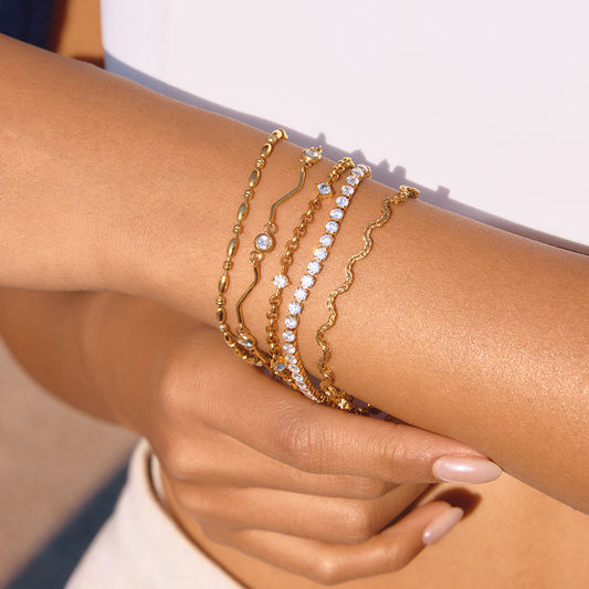 Stainless Steel Zircon Fashion High-grade Titanium Female Niche Does Not Bracelet