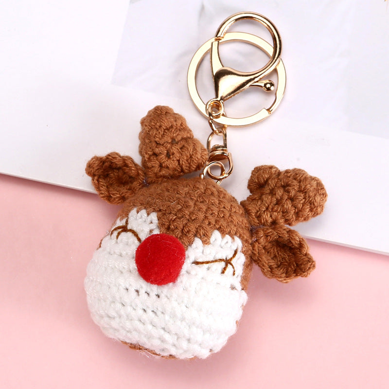 Finished Crocheted Deer Bag Cute Animal Hanging Ornaments