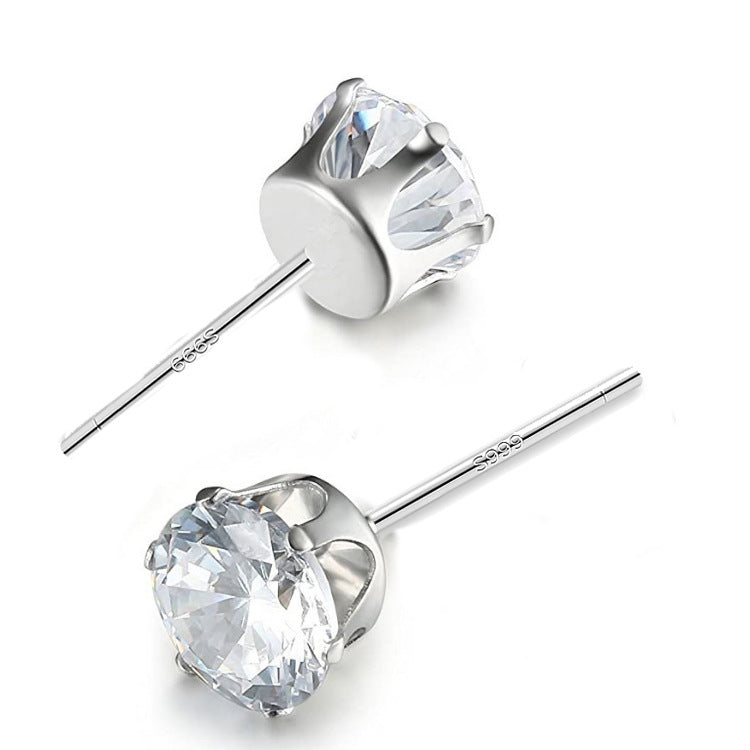 Zircon Sterling Sier Female Trendy Niche Earrings