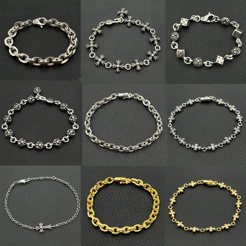 Women's & Men's Fashion Crook Vintage Sword Letter Dice Scout Bracelet