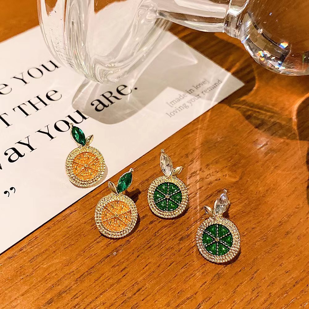Fresh Sweet Lemon Creative Design Ear Minority Rings