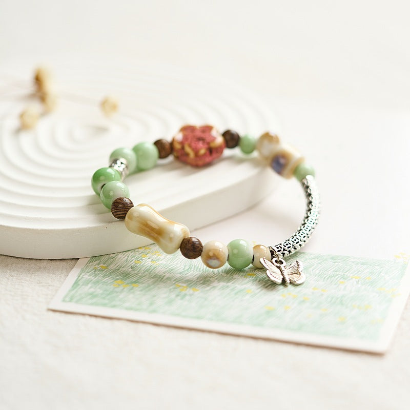 Mint Mamba Color Ceramic Chinese Style Simple Fresh Bracelets