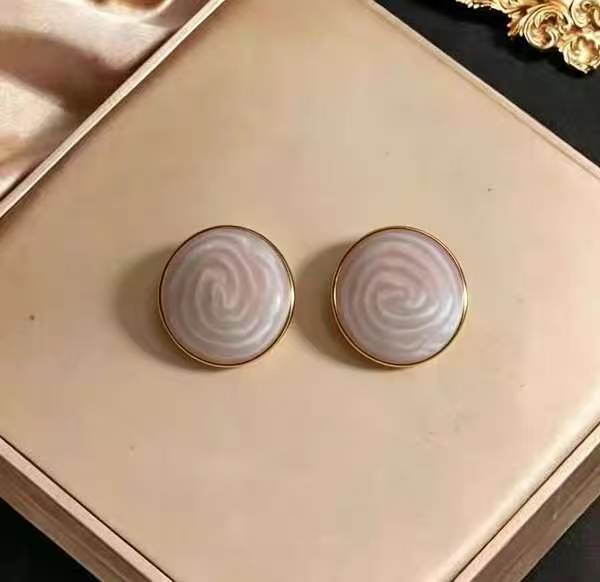 Women's Stainless Steel Oil Dripping Twisted Geometric Light Luxury High Stud Earrings