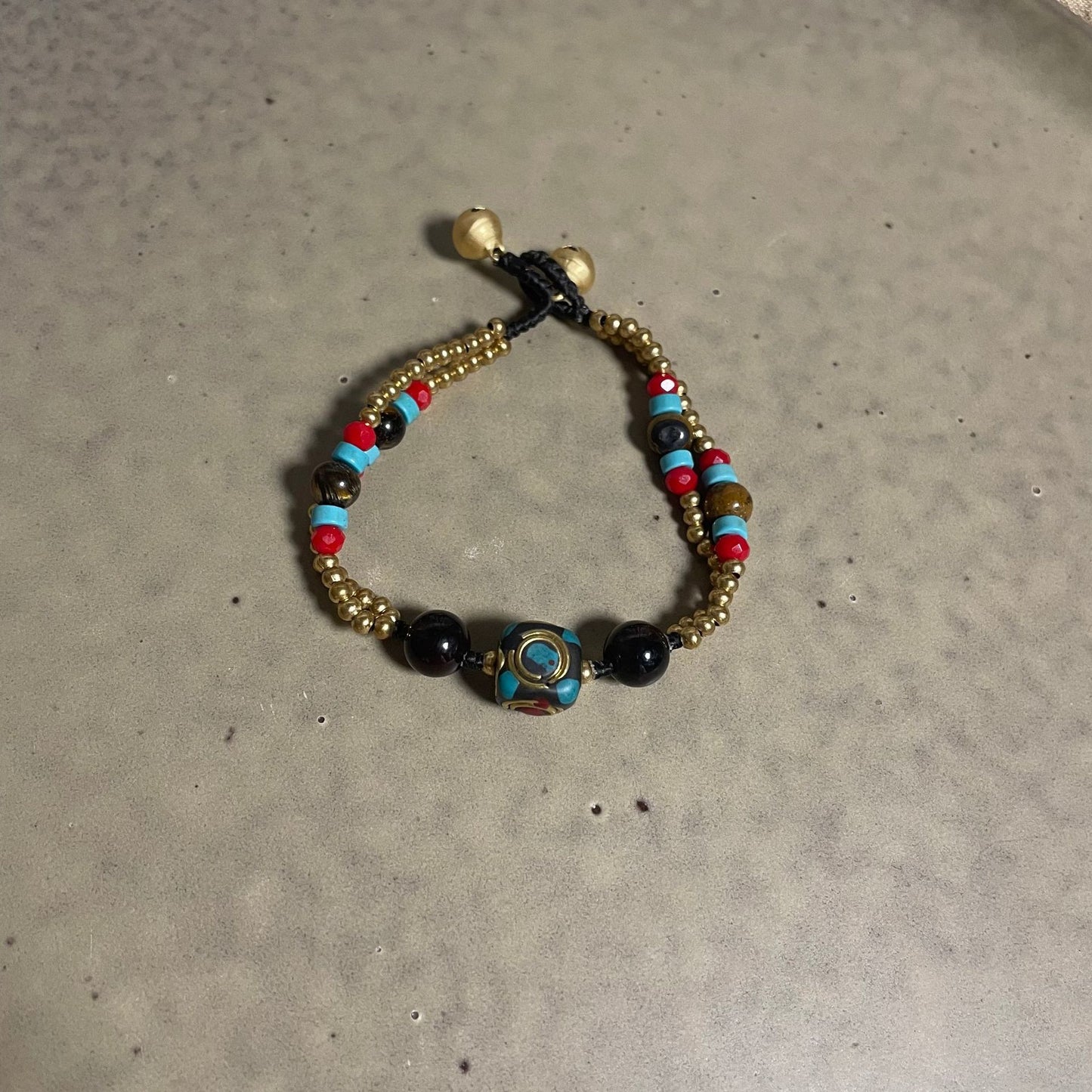Style Chinese Tibetan Ethnic Hand-woven Nepal Stone Female Niche High-grade Bracelet