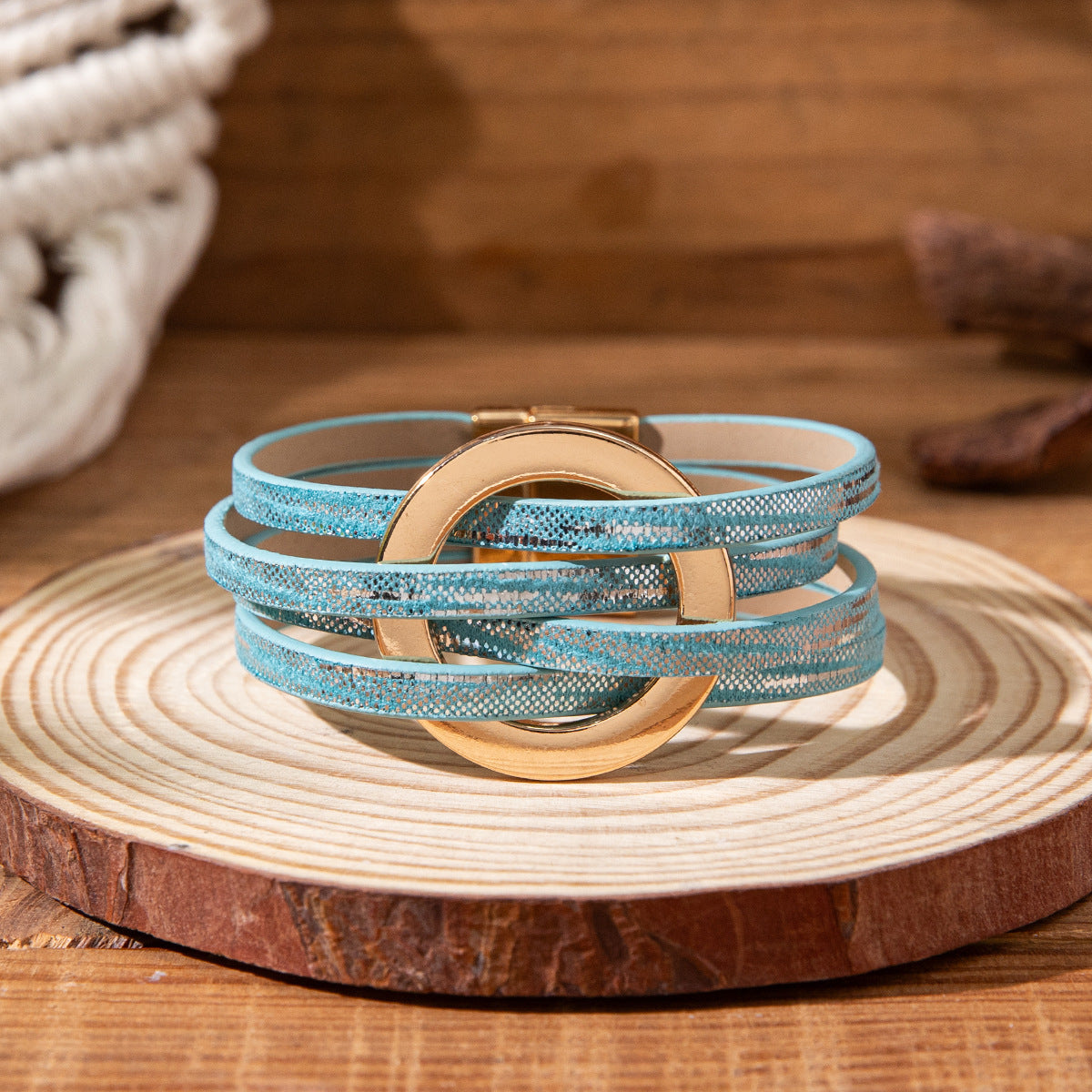 Twin Sense Leather Female Style Niche Design Bracelet