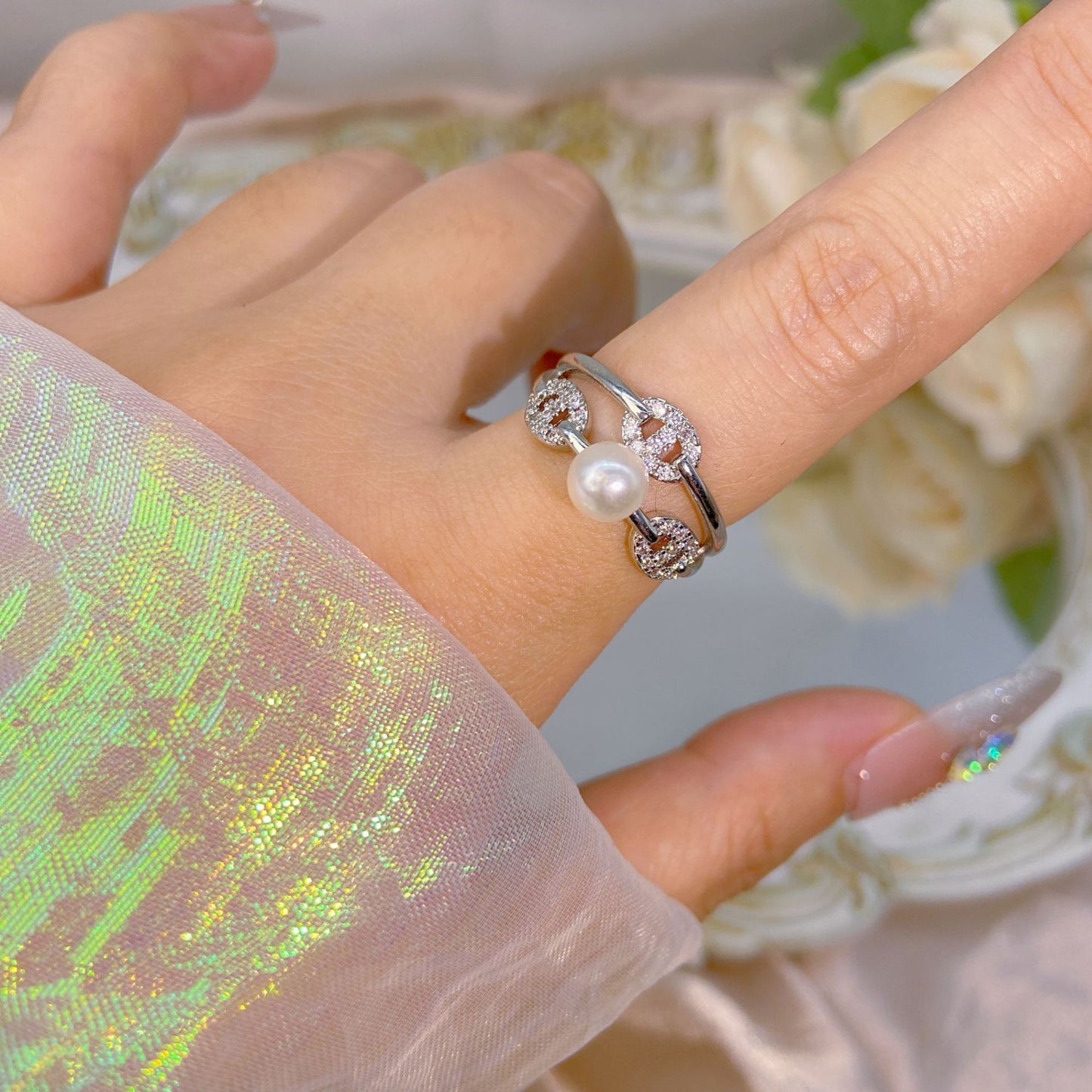 Yuan High-quality Zircon High-grade Color Retaining Open Rings