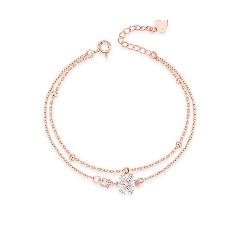 Cherry Blossom Female Design Trend Diamond Bracelets