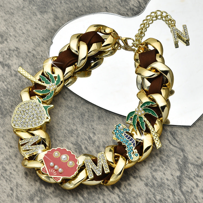Women's & Men's Fashion Full Diamond Trendy Rap Hip Hop Versatile Collar