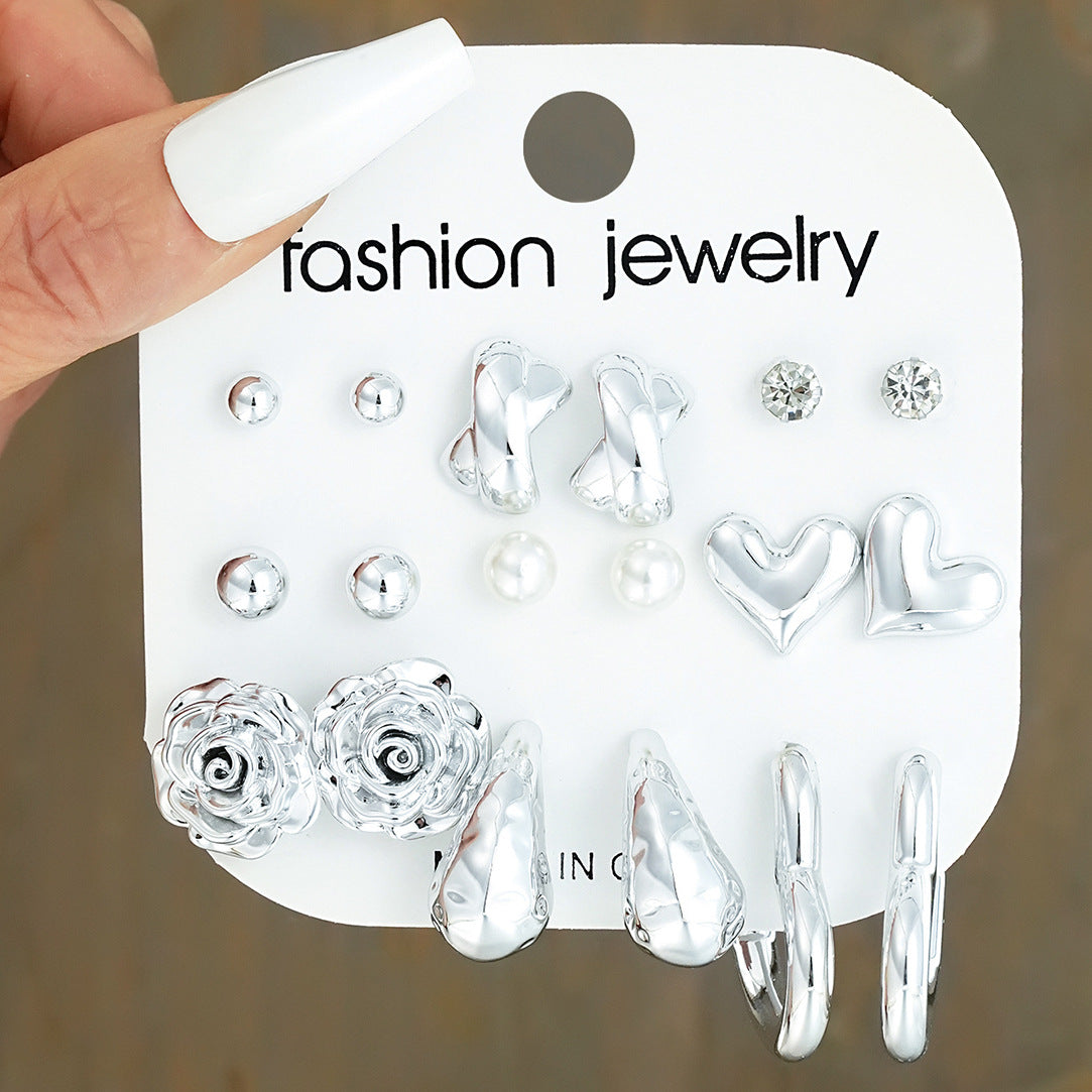 Fashion Starfish Shell Conch Type Water-drop Eardrops Rings