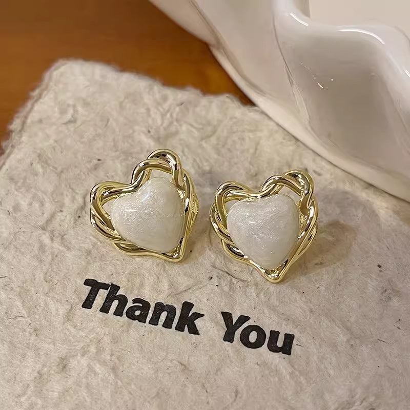 Quality Sier Korean Style Simple Light Stud Earrings