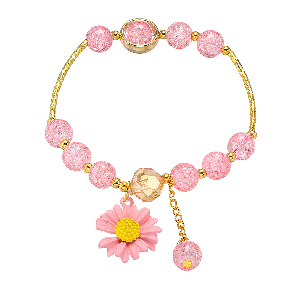 Children's Little Daisy Hot Flower Crystal Cartoon Bracelets