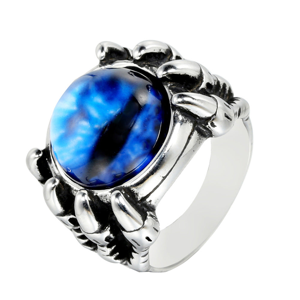 Eye Dragon Claw Personality Punk Stainless Ring
