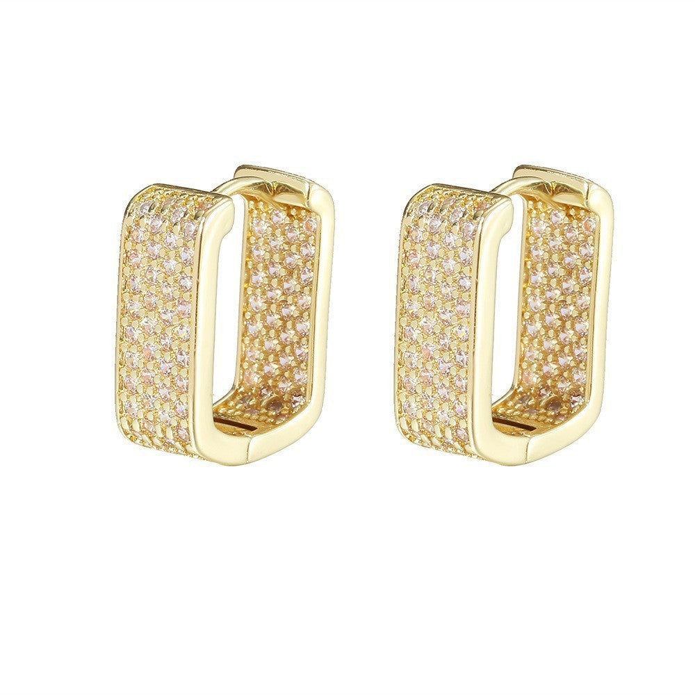 Luxury Copper Micro Ear Clip Simple Rings