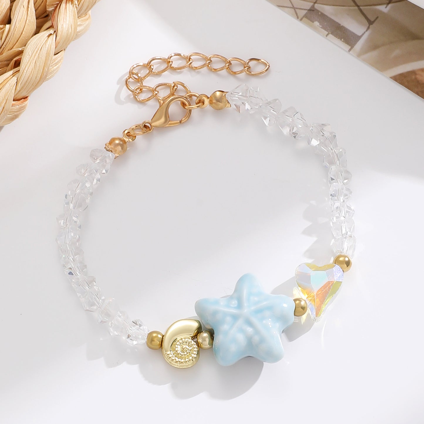 Ocean Style Cartoon Shell Female Bohemian Creative Weaving Turtle Jewelry Set