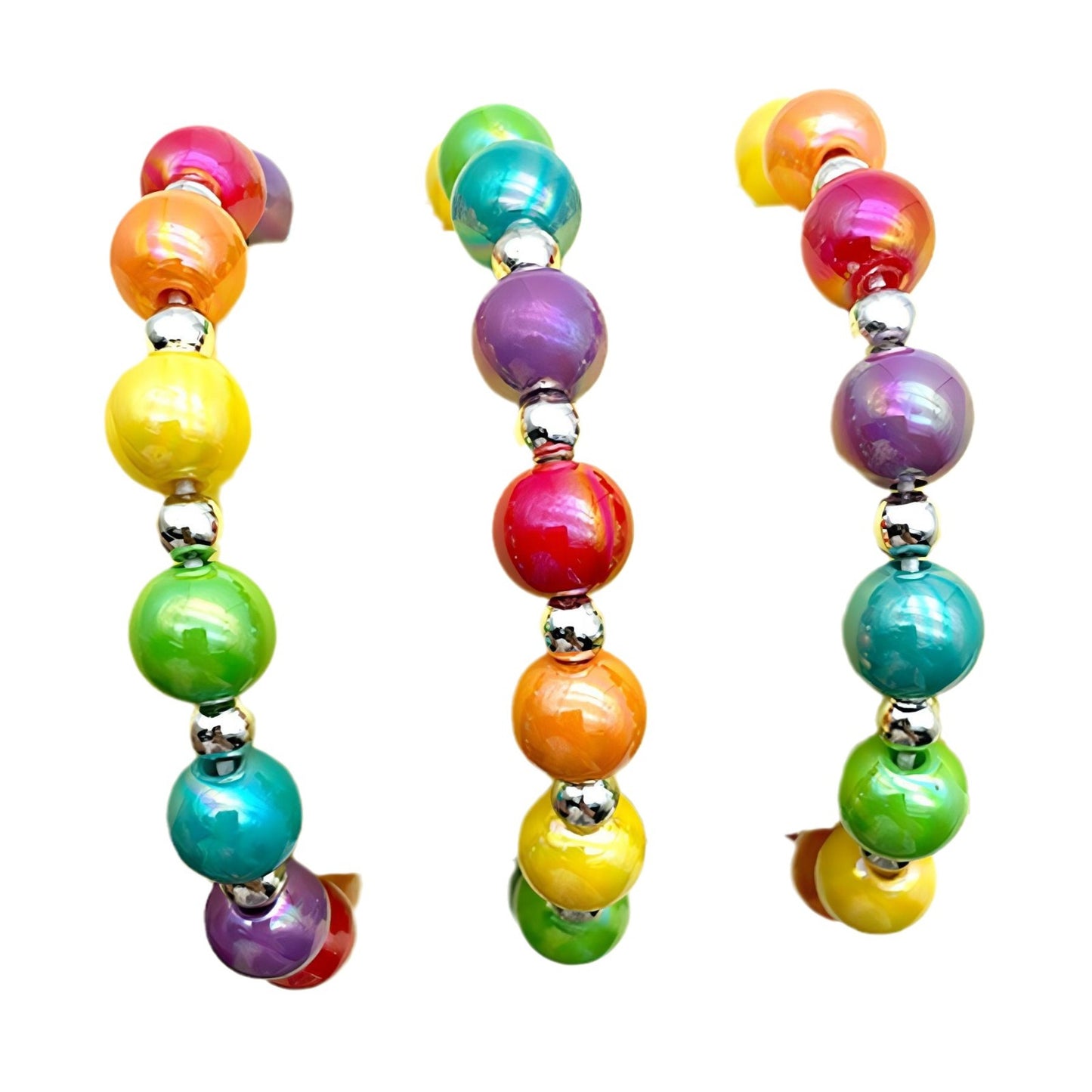 Golden Balls Vintage Ceramic Acrylic Niche Bracelets