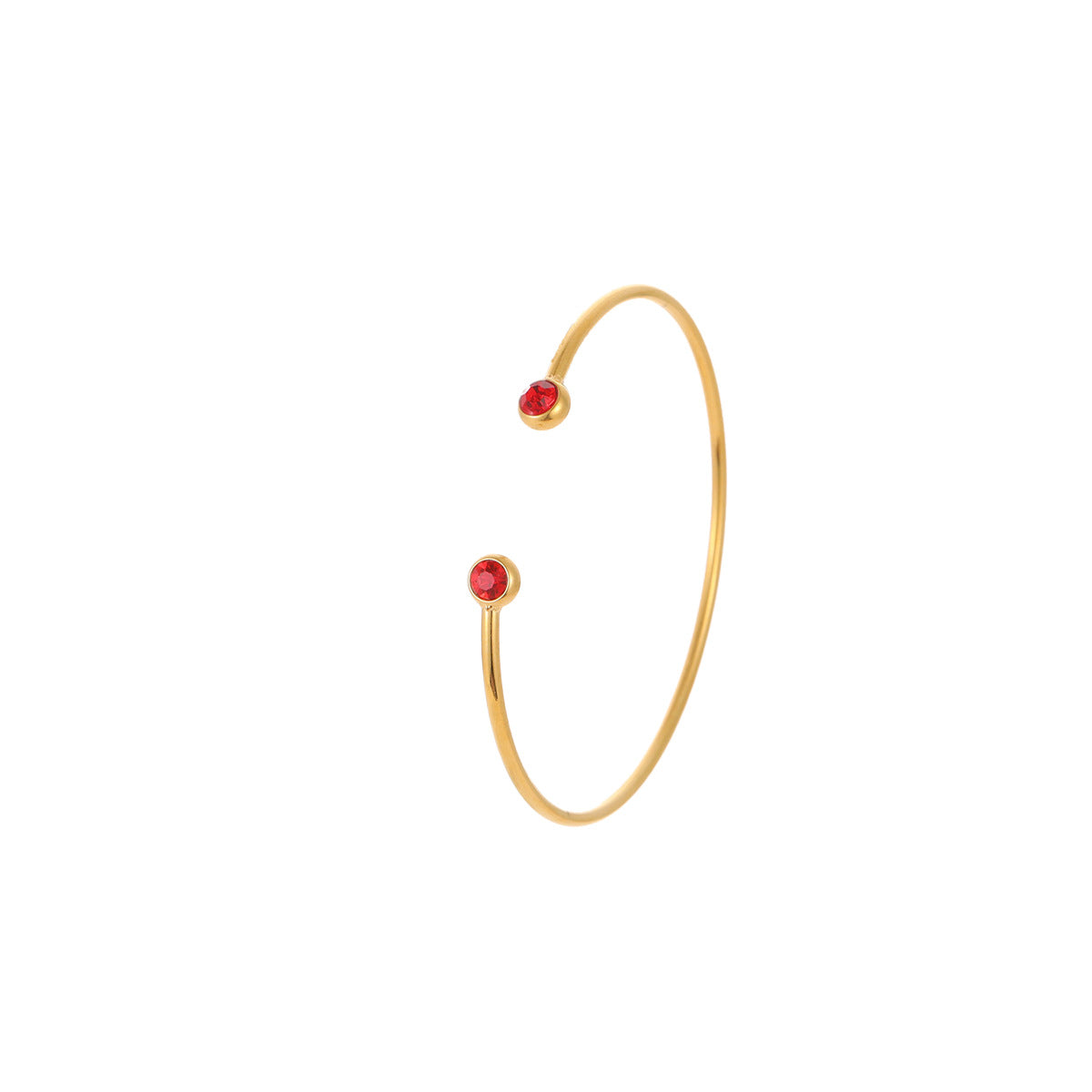 Fashion Zircon Opening Stainless Steel Affordable Luxury Style Bracelet